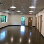 Lake Zurich adhesive company build-out project converting warehouse space to offices. Project included upgraded lights, receptacles, motion sensors, fire alarm, and data.