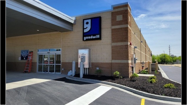 Goodwill exterior drop-off door