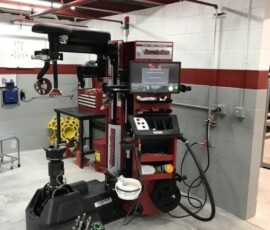 Equipment installation at Belle Tire