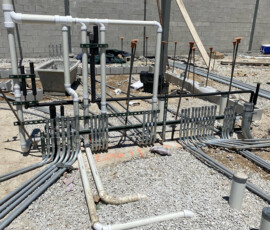 New construction power connections at Belle Tire