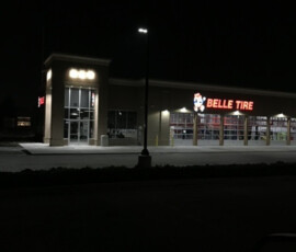 Parking lot Lighting at Belle Tire