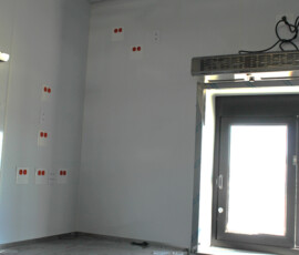 Drive thru window and outlets at a new construction at Guzman y Gomez