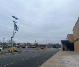 Parking lot lighting installation at Northern Tool