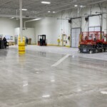 a photo of lighting in goodwills warehouse space